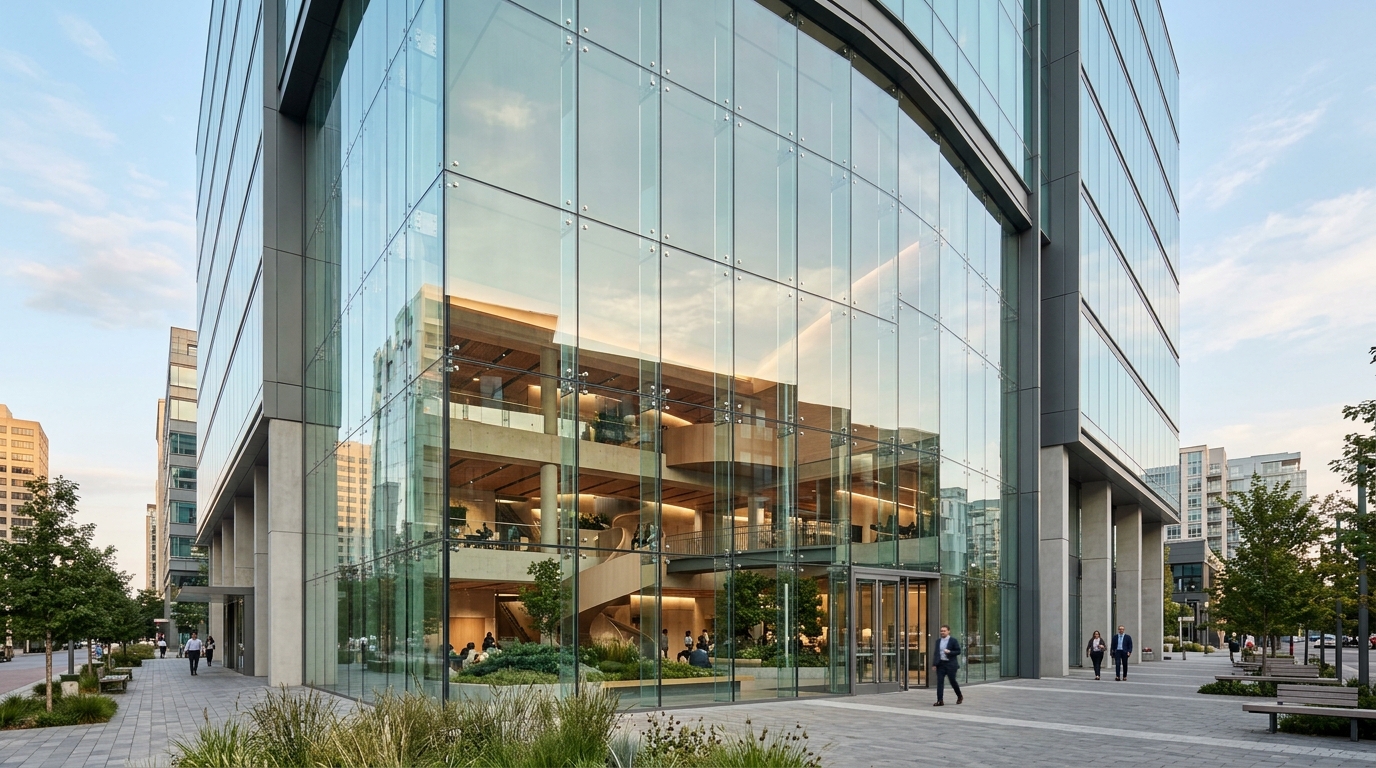 Architectural installation example of Commercial Lifts & Panoramic Elevator Enclosures